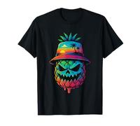 Miedo Piña Frutas Tropicales Verano Halloween Verano Verano Camiseta