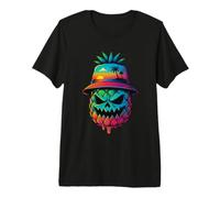 Miedo Piña Frutas Tropicales Verano Halloween Verano Verano Camiseta Premium