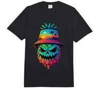 Miedo Piña Frutas Tropicales Verano Halloween Verano Verano Comfort Colors Adult Heavyweight T-Shirt