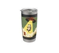 Miedo zarigüeya OVNI Secuestro Zarigüeya Alien Humor divertido Vaso térmico de acero inoxidable de doble pared
