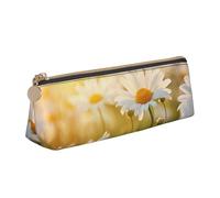 MIEKGPS Wild Daisy Flower3 - Estuche de piel para lápices, maquillaje, cosméticos, bolsa de papelería