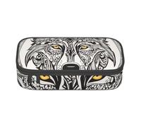MIEKGPS Wolf Motifs draw03 Print - Neceser de maquillaje de gran capacidad, organizador portátil, color negro, tamaño único, moderno