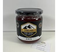 Miel de Anís. El Zanganillo. Miel pura de abeja. Peso neto del tarro de cristal 500gr. Extraida directamente de la colmena. Procede de Parques Naturales de Sierra de Grazalema y de Los Alcornocales.