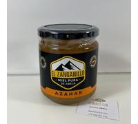 Miel de azahar El Zanganillo, Tarro de critas con capacidad de 500g, Aroma citrico y envolvente, Recolectada del Parque Natural de la Sierra de Grazalema Cádiz, Un clásico dulce y natural.