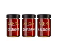 Miel de castaño artesanal calabresa 3x400 g - 100% italiana natural, cruda no pasteurizada - sabor intenso y amargo - producción tradicional Calabria premium