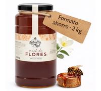 Miel de flores natural en envase de 2 kg, miel pura con sabor suave y aroma floral ideal para endulzar bebidas, cocinar y disfrutar a diario. Perfecta para quienes buscan miel auténtica para disfrutar