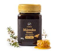 Miel de Manuka de Gepp's Feinkost, 500g I Alta pureza I 500+ MGO | De Taranaki I Nueva Zelanda I Superalimento de Manuka, cremoso y aromático I Rico en principios activos naturales