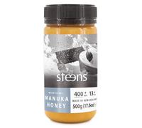 Miel de Manuka Steens MGO 400+ - 500 g de miel de Manuka 100% pura y cruda, certificada UMF 13+ - envasada y sellada en Nueva Zelanda - 500 g