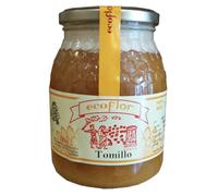 Miel de Tomillo. Miel pura de Abeja Española, 100% Natural. Sabor fuerte pero agradable. Miel artesana de cosecha propia en zona de Cantabria, España. Miel de abeja pura. Gourmet.