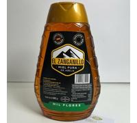 Miel en dosificador El Zanganillo 500g, Con dosificador anti goteo, Obtenida de la Sierra de Grazalema Cádiz, 100% recogida de forma artesanal, 100% Natural.