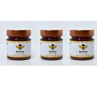 Miel natural de flores silvestres sin filtrar, miel de montaña italiana 100% artesanal, directamente del panal al tarro según la tradición, paquete de 3 x 250 g