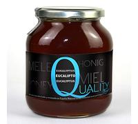 Miel pura de abeja 100%. Miel cruda de Eucalipto. 1 Kg. Producida en España. Sin pasteurizar ni calentar. Artesana. Tarro de cristal. Gran variedad de exquisitos sabores.