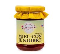Miel Pura de Abeja, Con Superalimentos - Jalea Real, Propóleo, Maca, Cúrcuma, Ajo Negro. 10 Especialidades 100% Natural y Artesanal. APICULTURA ESPAÑOLA, Sin Aditivos. (250g., Miel con Jengibre)