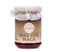 Miel Pura de Abeja, Con Superalimentos - Jengibre, Propóleo, Maca, Comino Negro, Ajo Negro.10 Especialidades 100% Natural y Artesanal. APICULTURA ESPAÑOLA, Sin Aditivos. (250g., Miel con Maca)