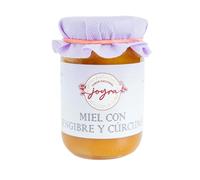 Miel Pura de Abeja, Con Superalimentos - Propóleo, Maca, Comino Negro, Picante. 10 Especialidades 100% Natural y Artesanal. Apicultura Española, Sin Aditivos. (250, Miel con Jengibre y Cúrcuma)