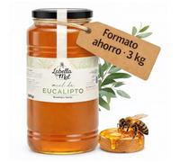 Miel Pura de Abeja de Eucalipto 3 Kg, extraída directamente del panal de miel; miel pura aromática y 100% natural, ideal para infusiones, repostería y cuidados diarios, sin mezclas añadidas.
