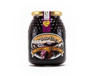 Miel pura de abeja. Miel de Brezo. Origen España 100% en envase de 500grs. Mieles de Brezo proveniente de las zonas de Salamanca, Zamora y León. Aroma muy intenso a hummus, setas y hojarasca.