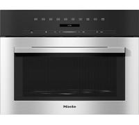 Miele M 7140 TC - Microondas integrado con frontal negro y puerta inox