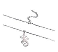 MIELEU Collar colgante Lindo Collar de Gecko de Animales para Mujeres en Lucky Jewelry Collar Colgante Regalo de Madre de Cumpleaños Regalo de Joyería de Fiesta de Halloween