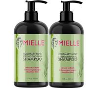 Mielle Champú fortalecedor de menta y romero con biotina, promueve el crecimiento del cabello, fortalece el cabello débil y quebradizo, limpia profundamente el cuero cabelludo, 12.5 onzas líquidas