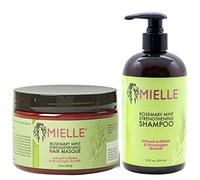 Mielle Organics Mascarilla para el cabello fortalecedor y champú fortalecedor con romero