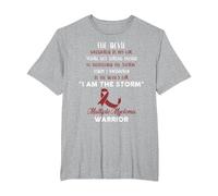 Mieloma Múltiple - Yo Soy la Tormenta Camiseta, Hombre Tallas Grandes, Gris Jaspeado, 6X Alto
