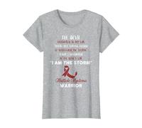 Mieloma Múltiple - Yo Soy la Tormenta Camiseta, Mujer, Gris Jaspeado, XL