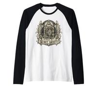 Miembro De Una Sociedad Secreta Libro Antiguo De Misterio Camiseta Manga Raglan
