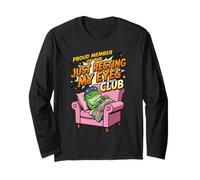 Miembro Orgulloso de The Just Resting My Eyes Club Funny Frog Manga Larga