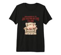 Miembro Orgulloso de The Just Resting My Eyes Club Funny Pig Camiseta Premium