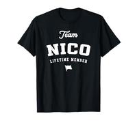 Miembro vitalicio del Equipo Nico Nombre Divertido Nico Camiseta