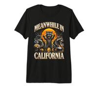 Mientras Tanto en California Raccoon Beach Bootleg Camiseta Premium