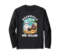 Mientras Tanto en Nueva Zelanda Kiwi Sheep BBQ Summer Souvenir Manga Larga