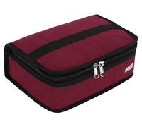 MIER Bolsa de almuerzo pequeña para almacenamiento de alimentos, kit de viaje aislado para mujeres y hombres, rojo oscuro