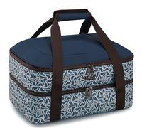 MIER Cacerola aislada para platos de hornear de 9 x 13 pulgadas, doble bolsa térmica para alimentos fríos o calientes, lasaña, fiestas, picnic, viajes, azul profundo