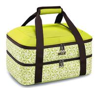 MIER Cacerola aislada para platos de hornear de 9 x 13 pulgadas, doble bolsa térmica para alimentos fríos o calientes, lasaña, fiestas, picnic, viajes, color verde