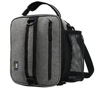 MIER Lonchera pequeña expandible, para mujeres y hombres, lonchera aislada para el trabajo, la escuela, picnic, 6-9 L, color gris