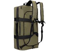 MIER Mochila de lona resistente para hombre, convertible, resistente al agua, con correas para el hombro, para viajes, noche, camping, Verde militar, (60L) UK, Deportivo