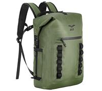 MIER Mochila impermeable con cierre enrollable, ligera para kayak, rafting, barco, natación, camping, senderismo, playa, pesca, 30 l, Verde