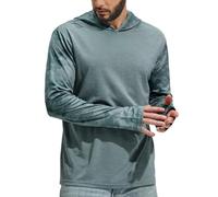 MIER Sudadera con capucha UPF 50+ para hombre, protección solar, manga larga, SPF, pesca, senderismo, correr, con agujero en el pulgar, con capucha, secado rápido, ligera, para hombre, Y: Camuflaje verde con capucha, X-Large