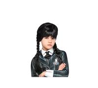 Miércoles Addams Infantil Peluca Familia Addams Niño Niña Disfraz de Halloween