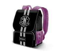 Miércoles School-Mochila Expandible EXP, Negro, 30 x 45 cm, Capacidad 28 L