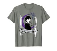 Miércoles Serie Miércoles Socialmente Distante Camiseta, Hombre, Verde Militar Jaspeado, XL