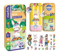 mierEdu Juego magnético de animales para vestir, juego magnético a partir de 3 años, promueve la imaginación y la concentración, juego de viaje ideal con 2 escenas y 37 imanes