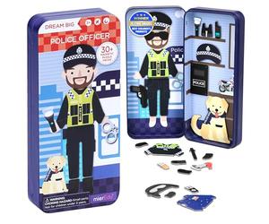 mierEdu Juego magnético de policía - promueve la motricidad y la imaginación, perfecto para casa y de viaje, juego de vestir magnético para niños a partir de 3 años