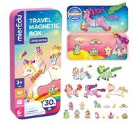 mierEdu Juego magnético de unicornio para vestir, juego magnético a partir de 3 años, promueve la imaginación y la concentración, juego de viaje ideal con 2 escenas y 36 imanes