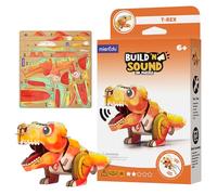 mierEdu - Puzzle 3D Soundwunder Tyrannosaurus Rex - Puzzle interactivo 3D con módulo de sonido - Juguete educativo para niños a partir de 6 años, fácil de montar