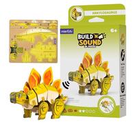 mierEdu - Puzzle 3D Stegosaurus Soundwunder - Puzzle interactivo 3D con módulo de sonido - Juguete educativo para niños a partir de 6 años, fácil de montar