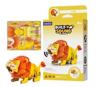 mierEdu - Soundwunder 3D Puzzle León - Juguete educativo interactivo con sonido para niños a partir de 6 años - Puzzle de león con módulo de sonido, promueve la motricidad fina y el pensamiento lógico