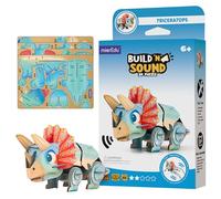 mierEdu - Soundwunder 3D Puzzle Triceratops - Puzzle interactivo 3D con módulo de sonido - Juguete educativo para niños a partir de 6 años, fácil de montar
